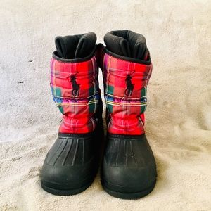 Ralph Lauren Polo Snow Boots Red Black ✨FREE GIFT✨